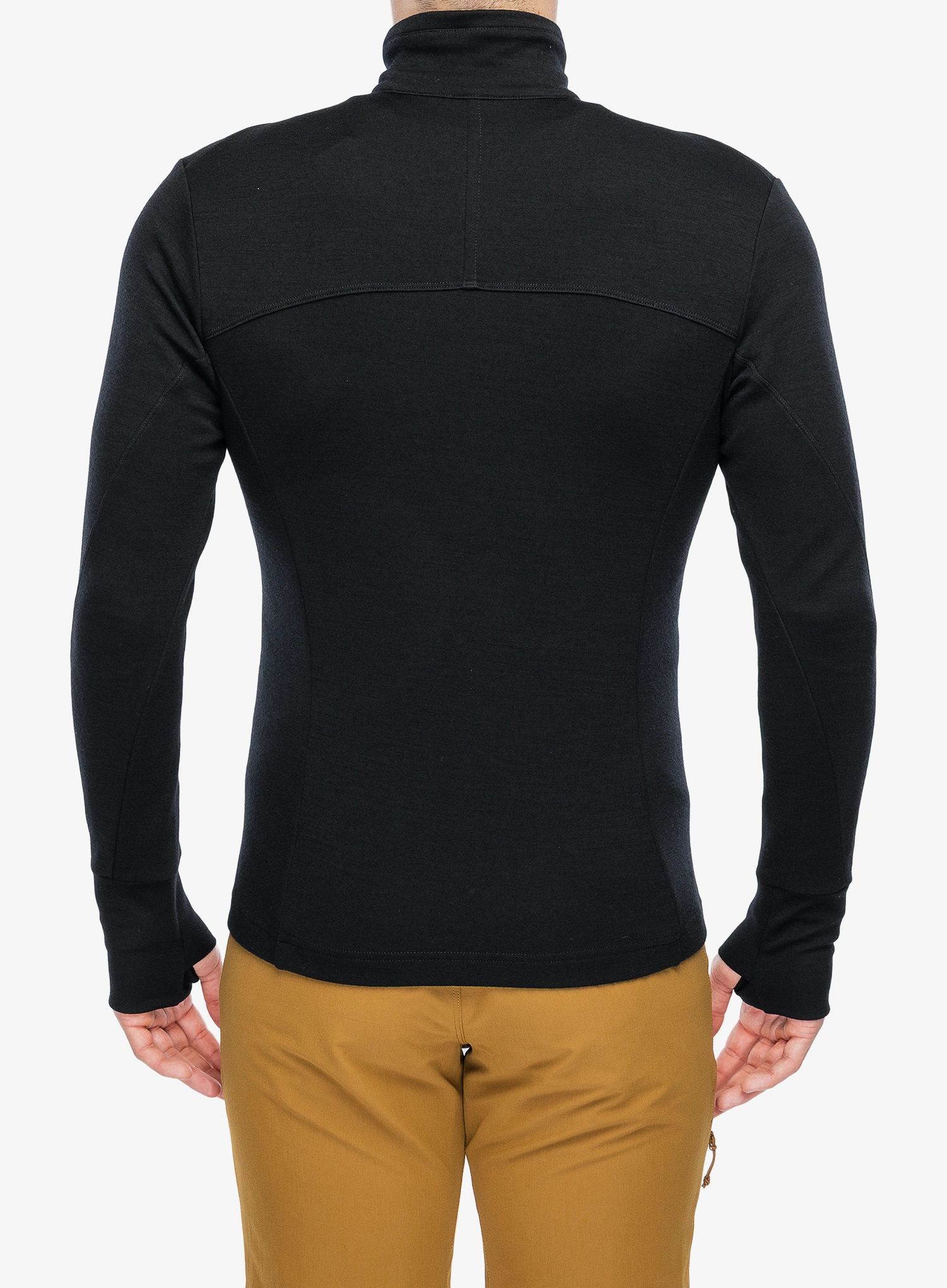 Mikina Sensor Merino Upper Fleece Full Zip - black