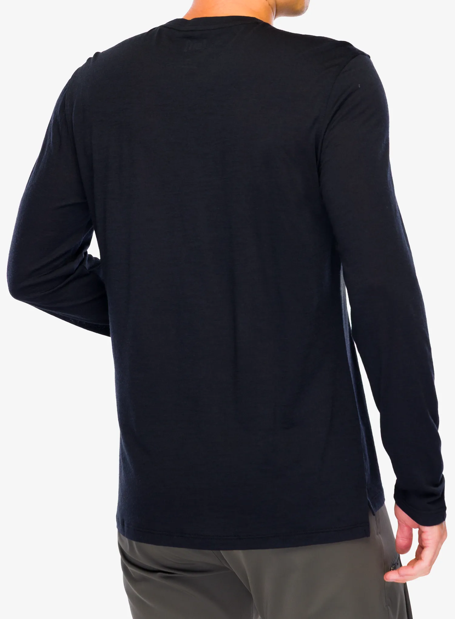 Mikina Super.natural 2 Pitch Ls - jet blk/balsam green/f.grey
