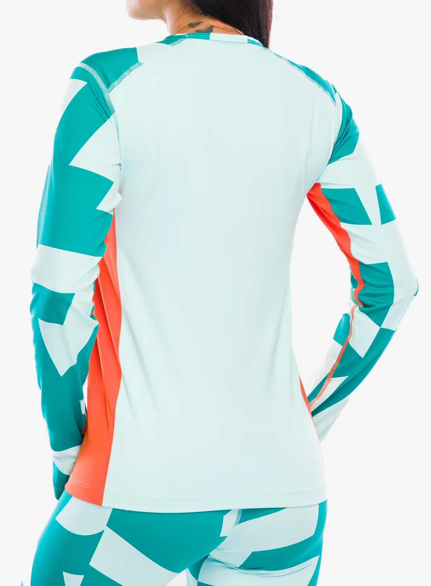 Funkčné tričko dámske adidas TERREX Multi Synthetic Base Layer LS - semi flash aqua/semi imp orang