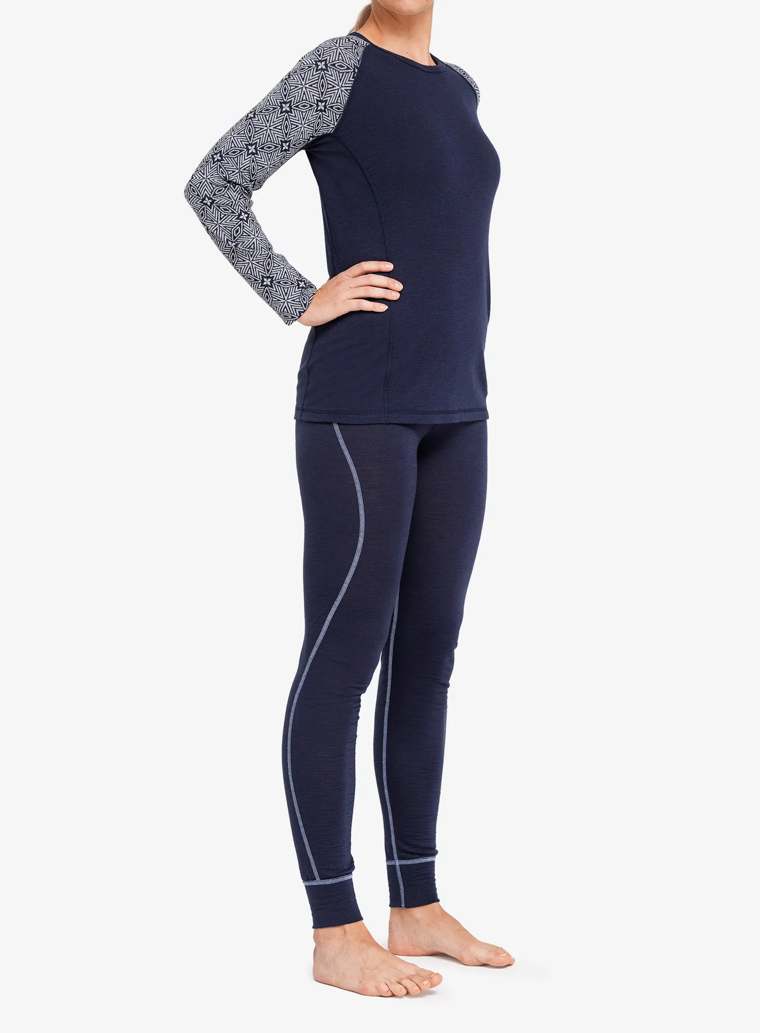 Funkčné tričko dámske Dovre 100% Merino Wool LS - blue