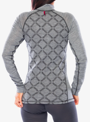 Funkčné tričko dámske Dovre 100% Merino Wool Half Zip - grey