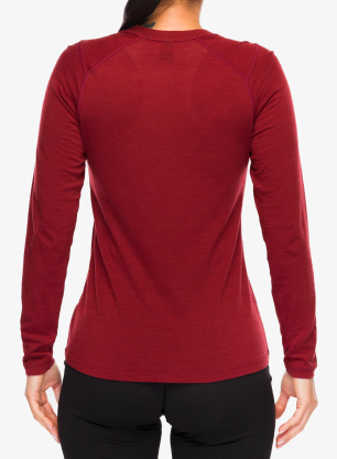 Funkčné tričko dámske Helly Hansen Durawool Crew LS - mars red