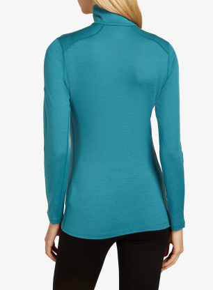 Funkčné tričko dámske Icebreaker 200 Oasis L/S Half Zip - topaz