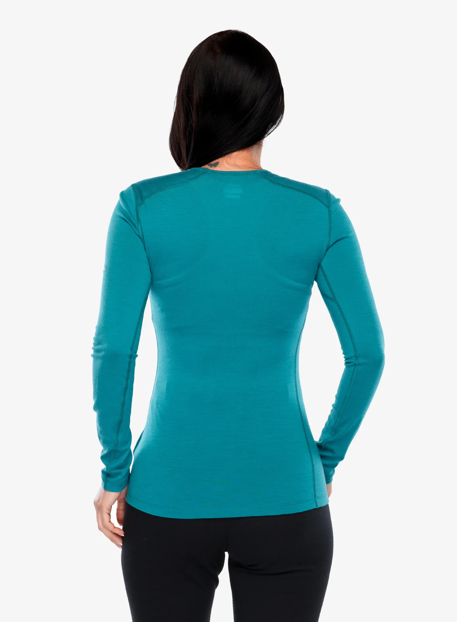 Funkčné tričko dámske Icebreaker Merino 200 Oasis LS Crewe Sunrise Summit - tidal teal
