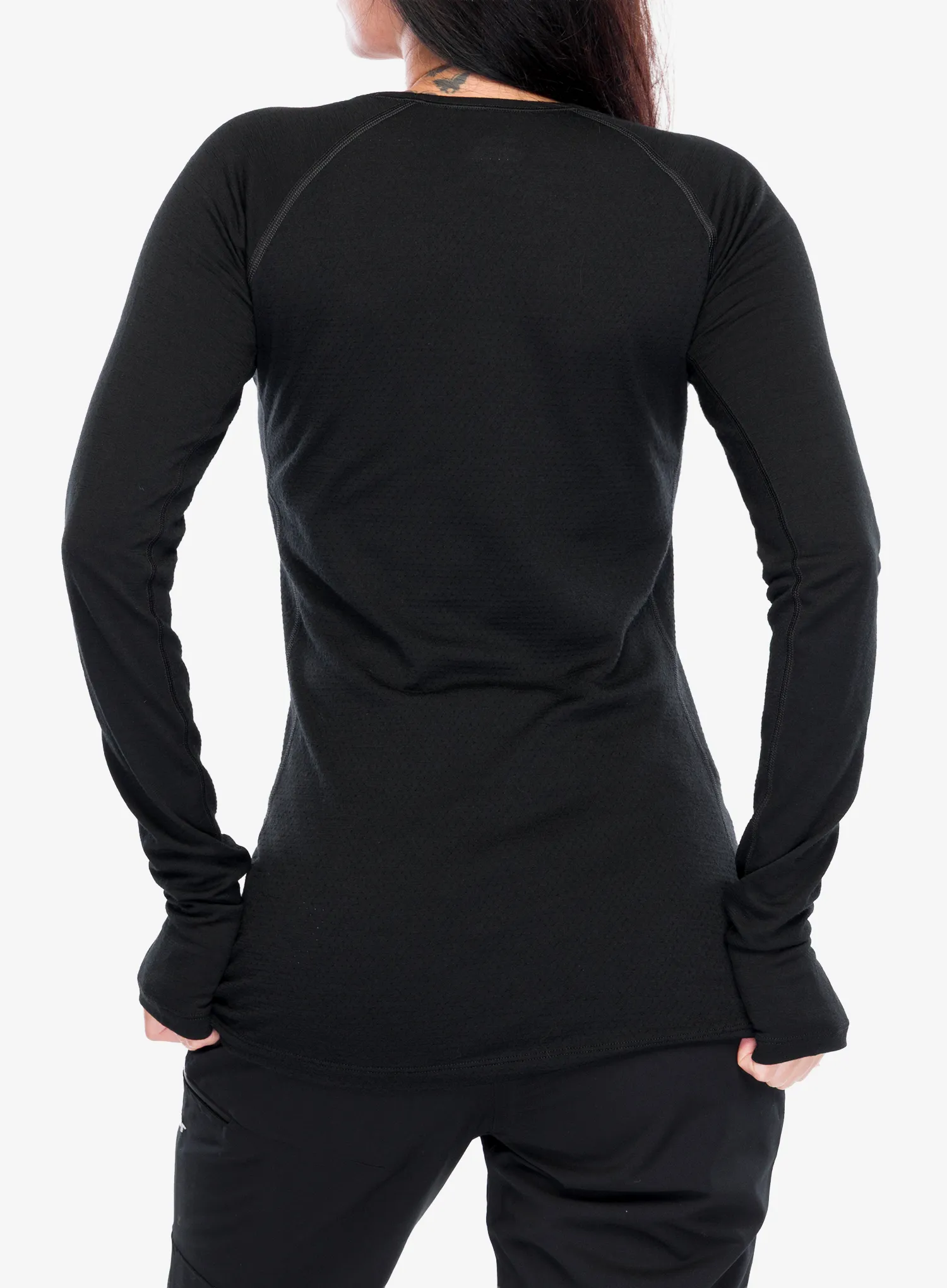 Funkčné tričko dámske Icebreaker Merino 200 ZoneKnit LS Crewe - black