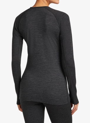 Funkčné tričko dámske Icebreaker Merino 260 ZoneKnit LS Crewe - jet hthr
