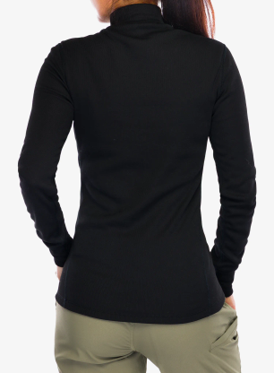 Funkčné tričko dámske Odlo Active Warm BL Top Turtle Neck L/S - black