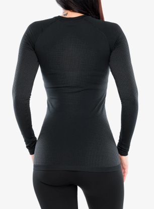 Funkčné tričko dámske Odlo Performance Warm BL Top Crew Neck L/S - graphite grey