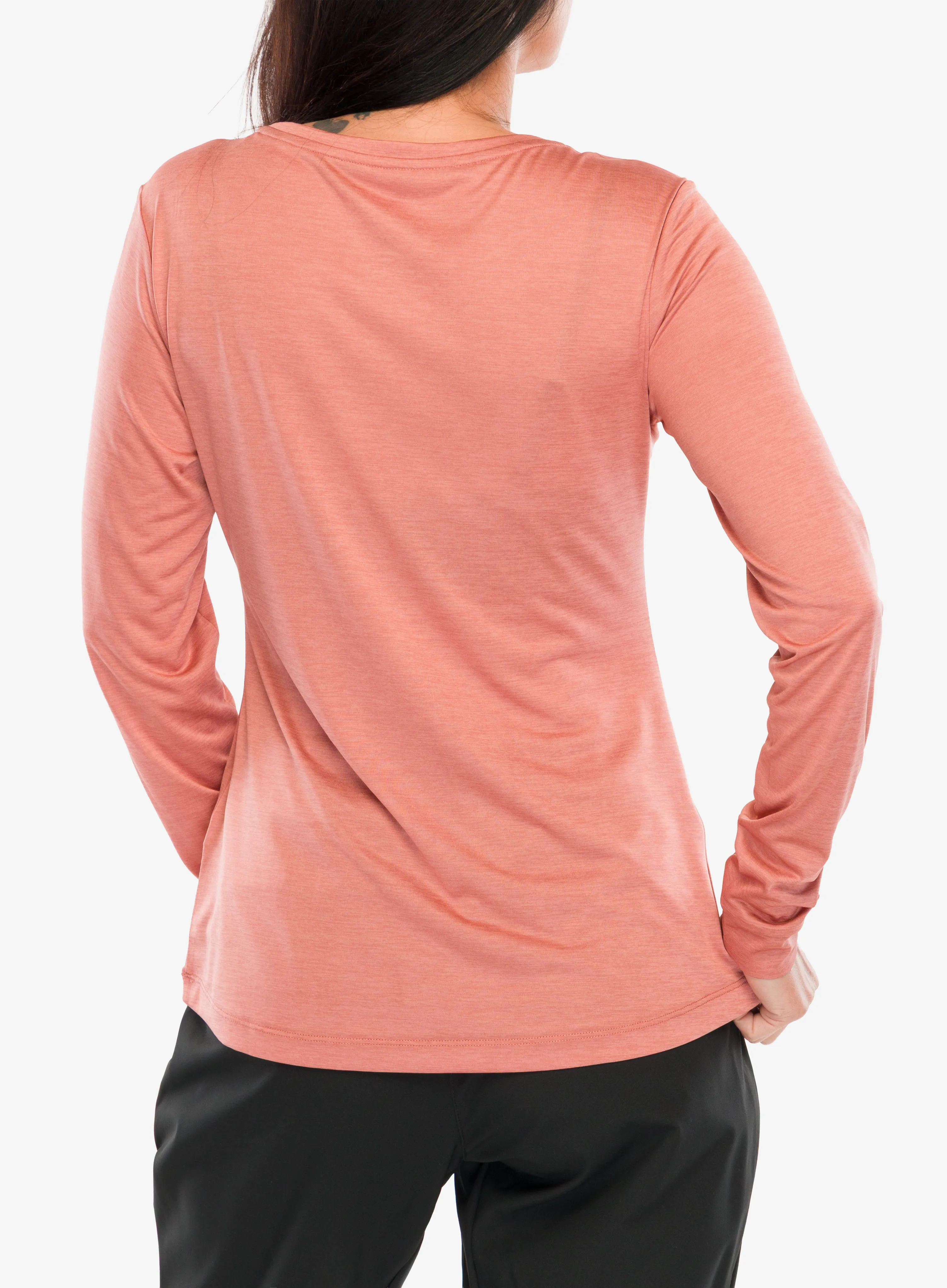 Mikina dámska Salewa Puez Melange Dry L/S Tee - desert pink melange