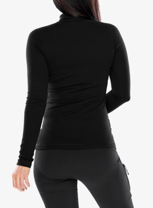 Funkčné tričko dámske Sensor Merino DF Tee L/S Zip - black