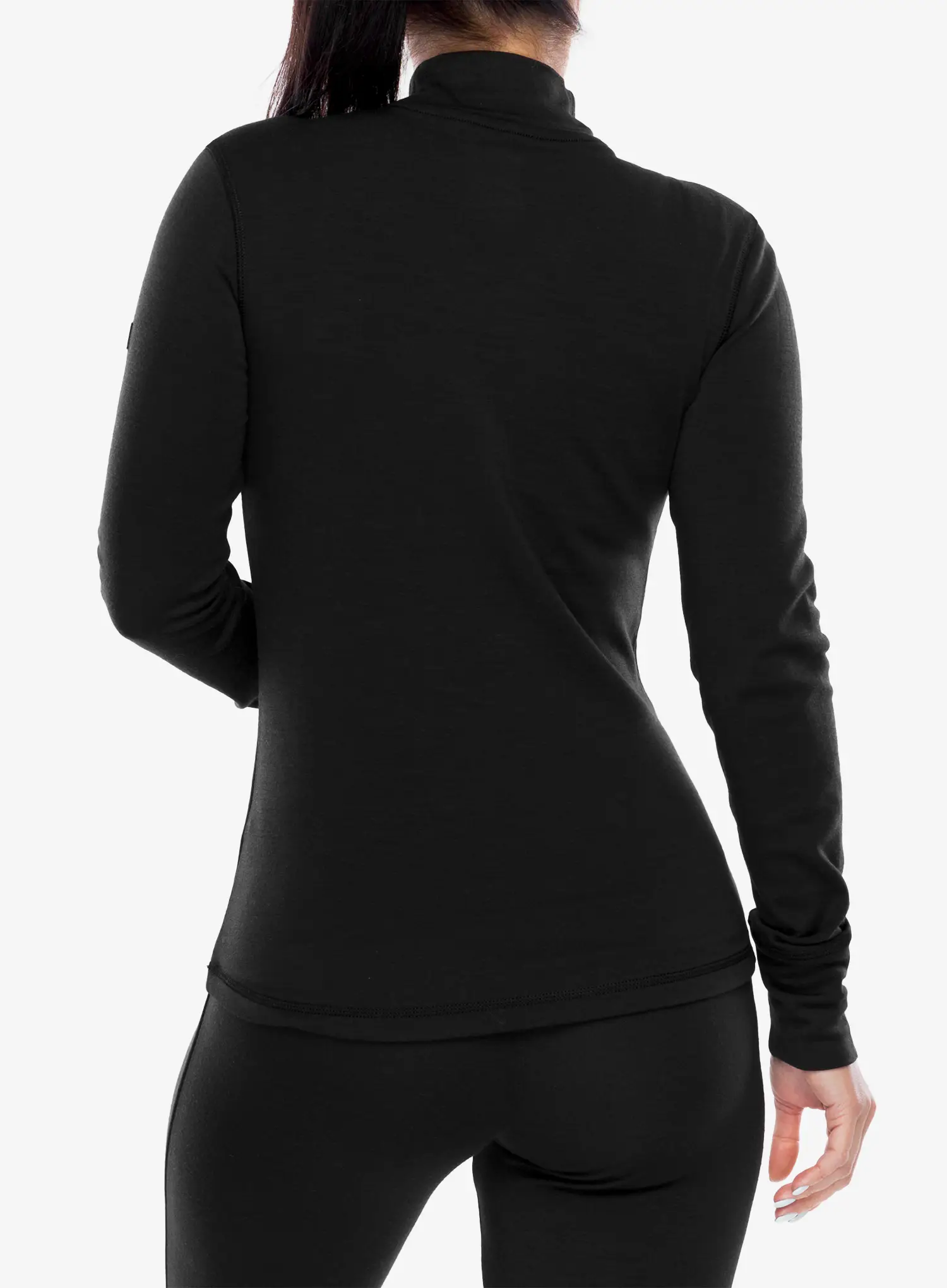 Funkčné tričko dámske Super.natural B Hot Turtleneck - jet black