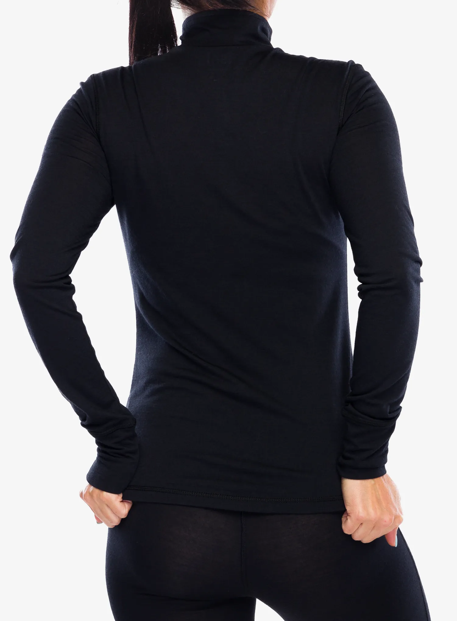 Funkčné tričko dámske Super.natural Tundra175 Zip 1/4 - jet black