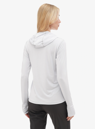 Funkčné tričko dámske Turbat Hike Lite LS Hood Thermo T-Shirt - glacier gray