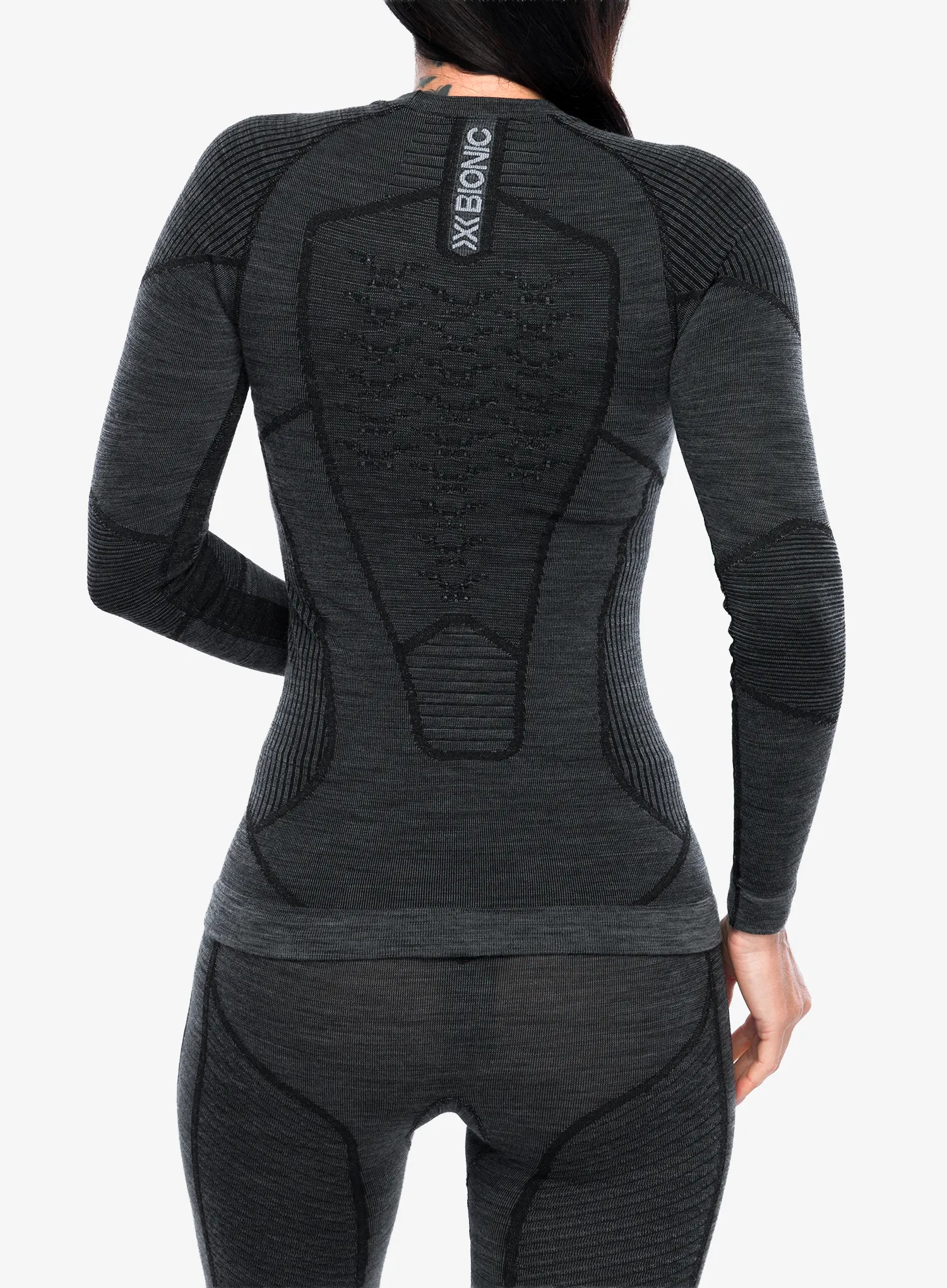 Funkčné tričko dámske X-Bionic Symbio Merino Shirt LS - rhino grey
