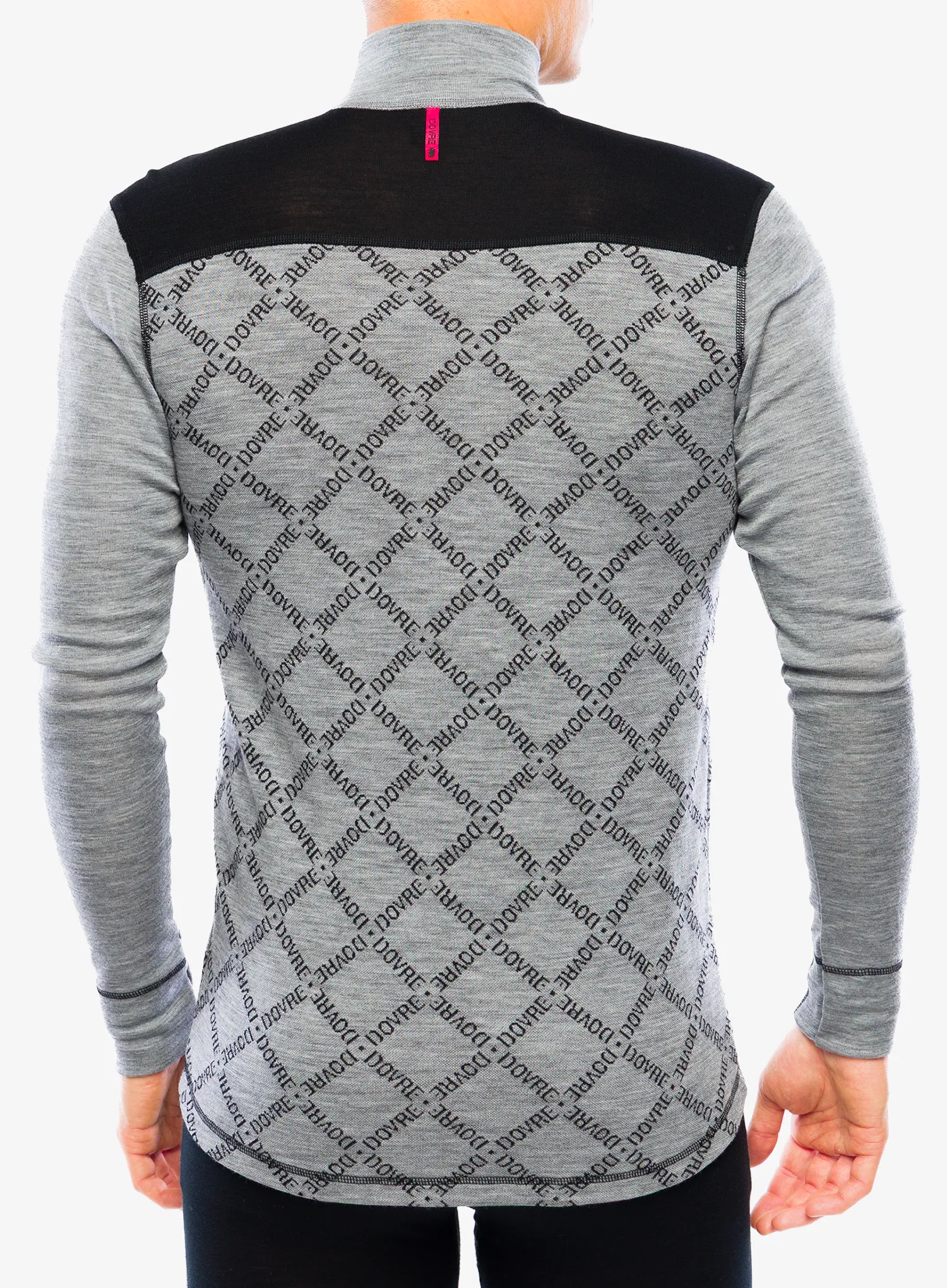 Funkčné tričko Dovre 100% Merino Wool Half Zip - grey