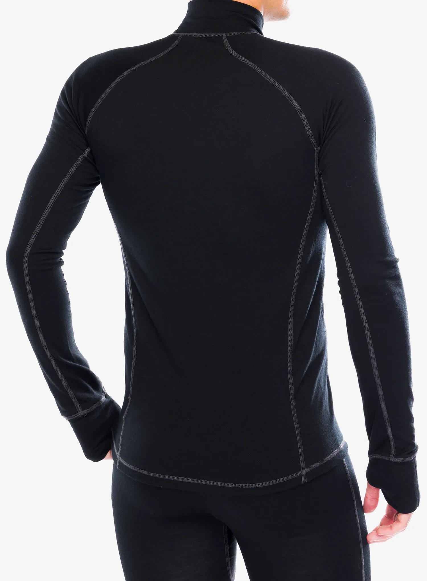 Funkčné tričko Dovre Wool Zip Active - black