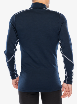 Funkčné tričko Helly Hansen LIFA Merino Midweight 1/2 Zip - navy/navy