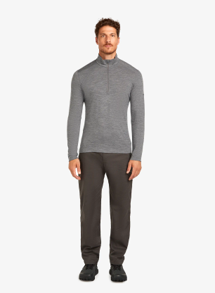 Funkčné tričko Icebreaker 200 Oasis L/S Half Zip - gritstone hthr