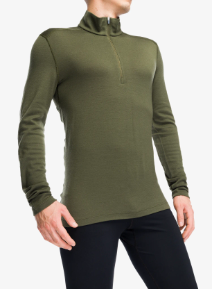 Funkčné tričko Icebreaker 260 Tech L/S Half Zip - loden