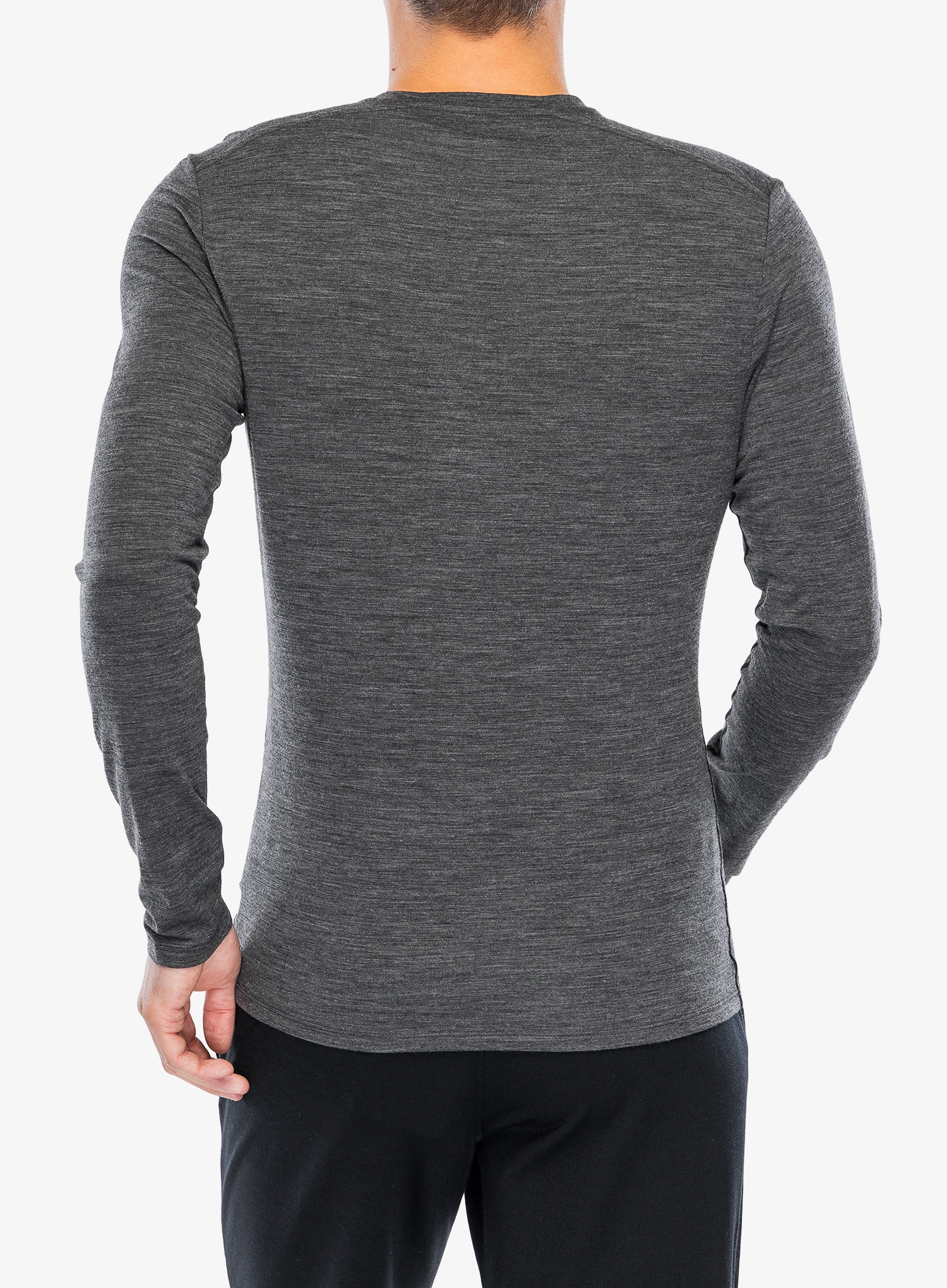 Funkčné tričko Icebreaker Anatomica LS Crewe - jet hthr