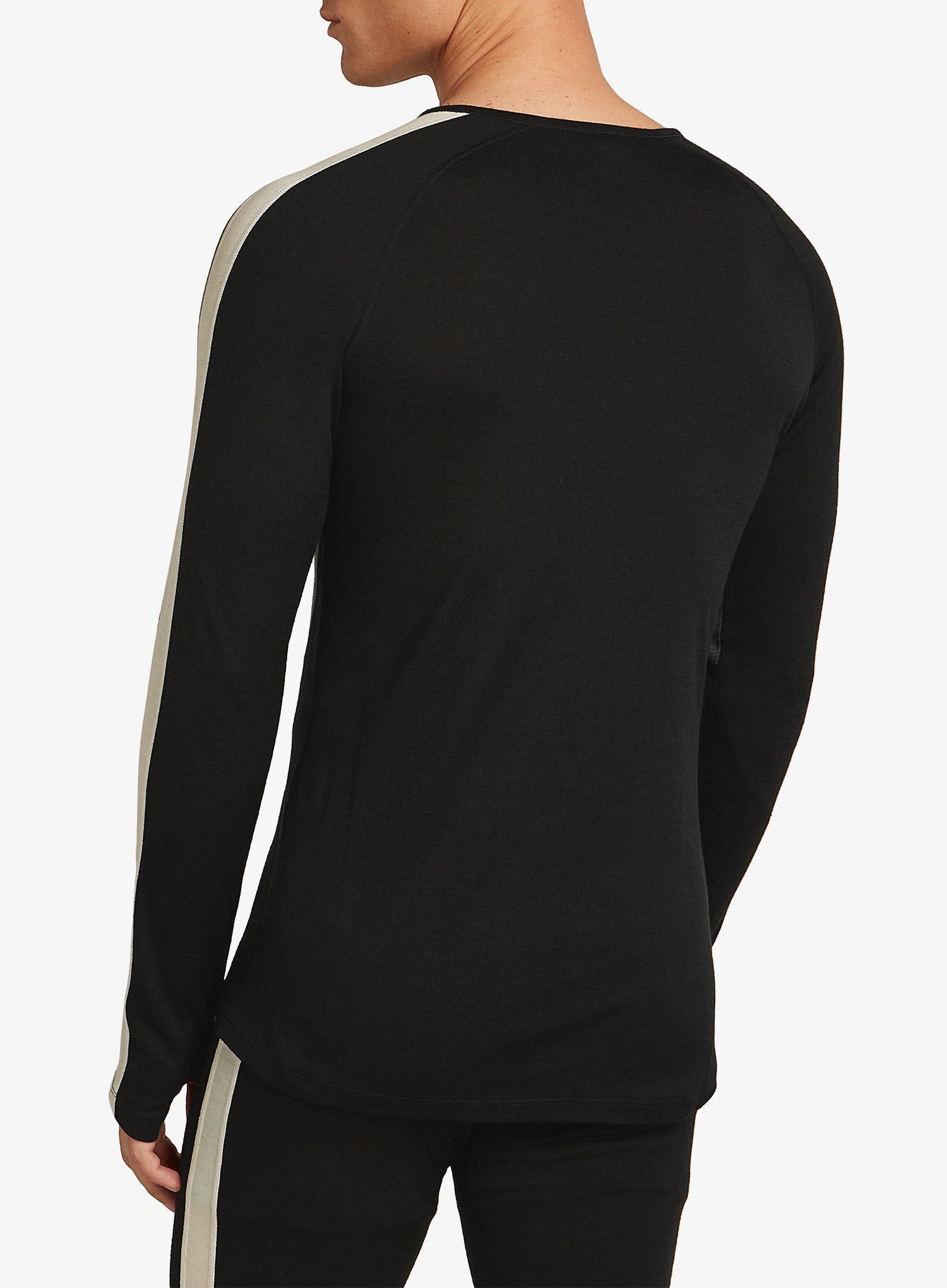 Funkčné tričko Icebreaker Merino 200 Oasis+ LS Crewe - black/jet hthr/undyed/cb