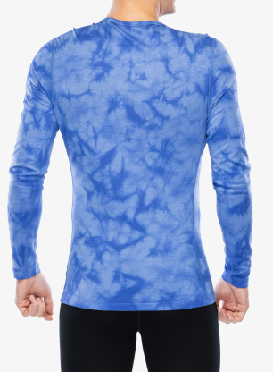 Funkčné tričko Icebreaker Merino 200 Oasis LS Crewe Cloud Dye - baja/brilliant/cd