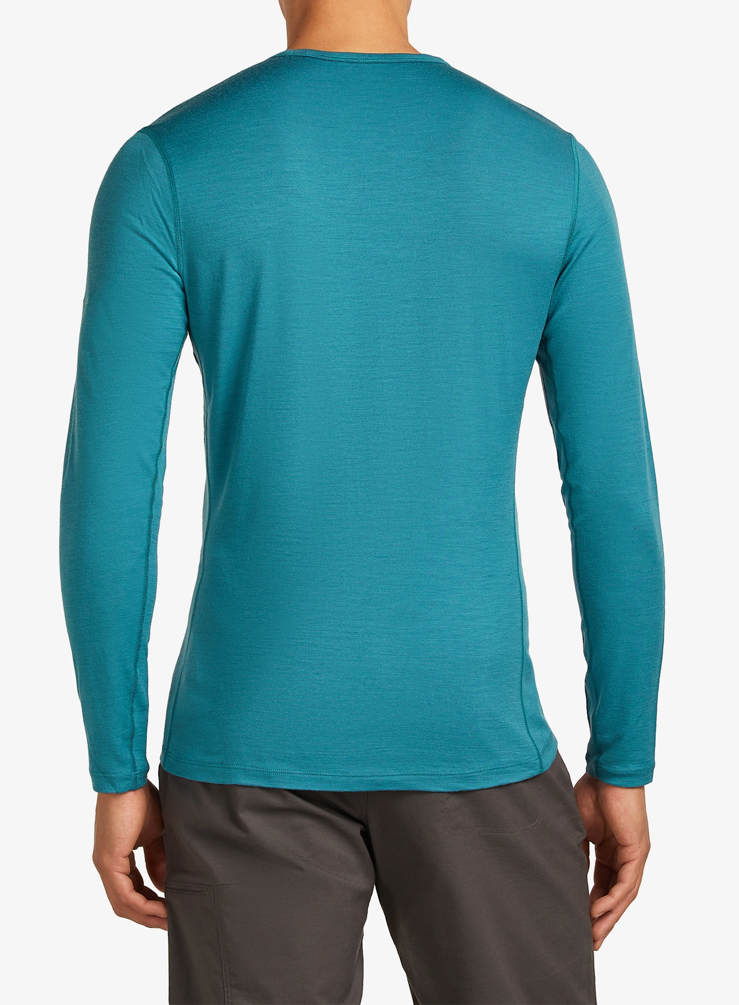 Funkčné tričko Icebreaker Merino 200 Oasis LS Crewe Elevation Line - topaz