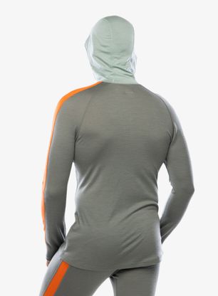 Funkčné tričko Icebreaker Merino 200 Sonebula LS Half Zip Hood - galaxy/moss/blaze/cb