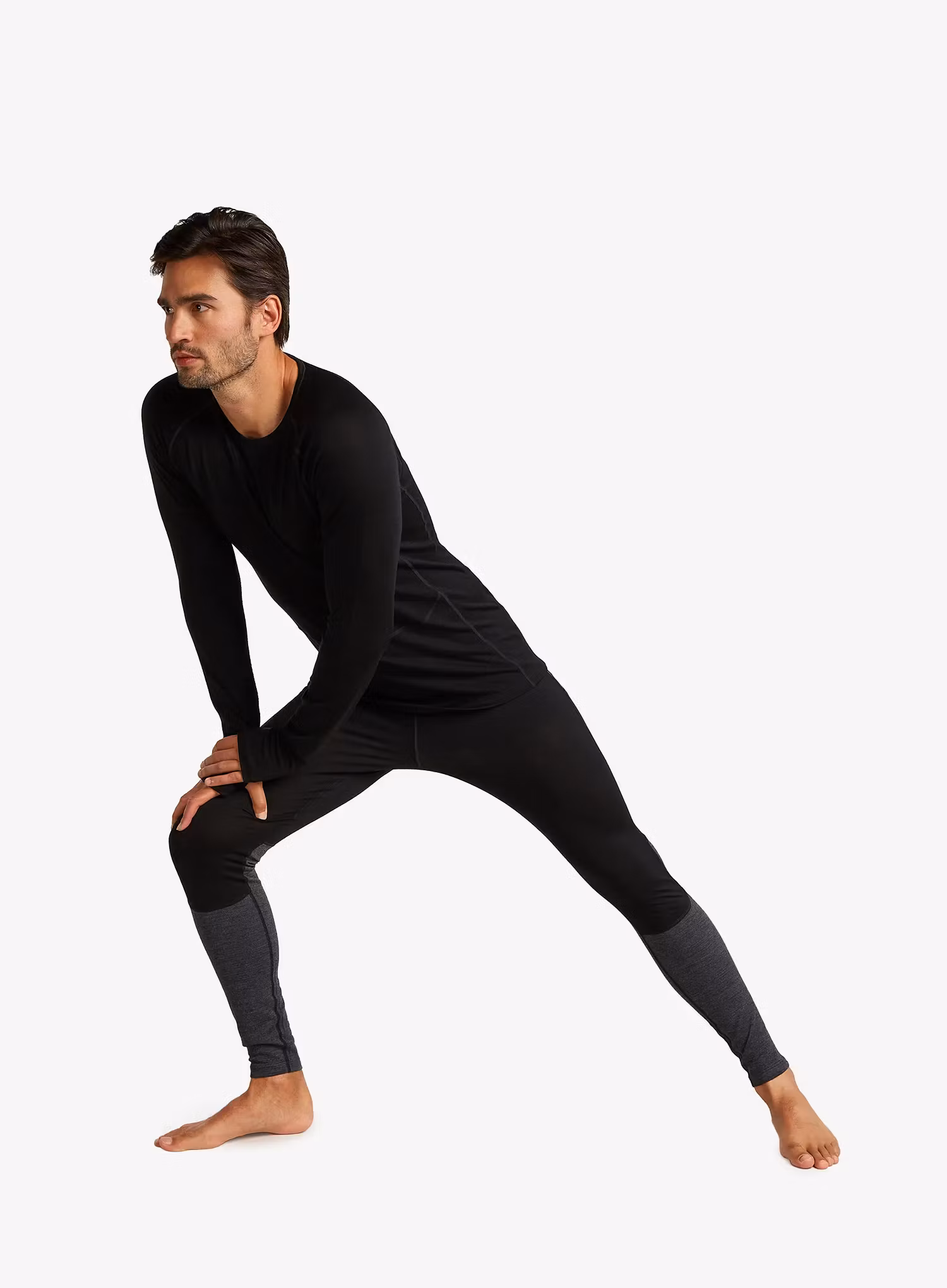 Funkčné tričko Icebreaker Merino 200 ZoneKnit LS Crewe - black