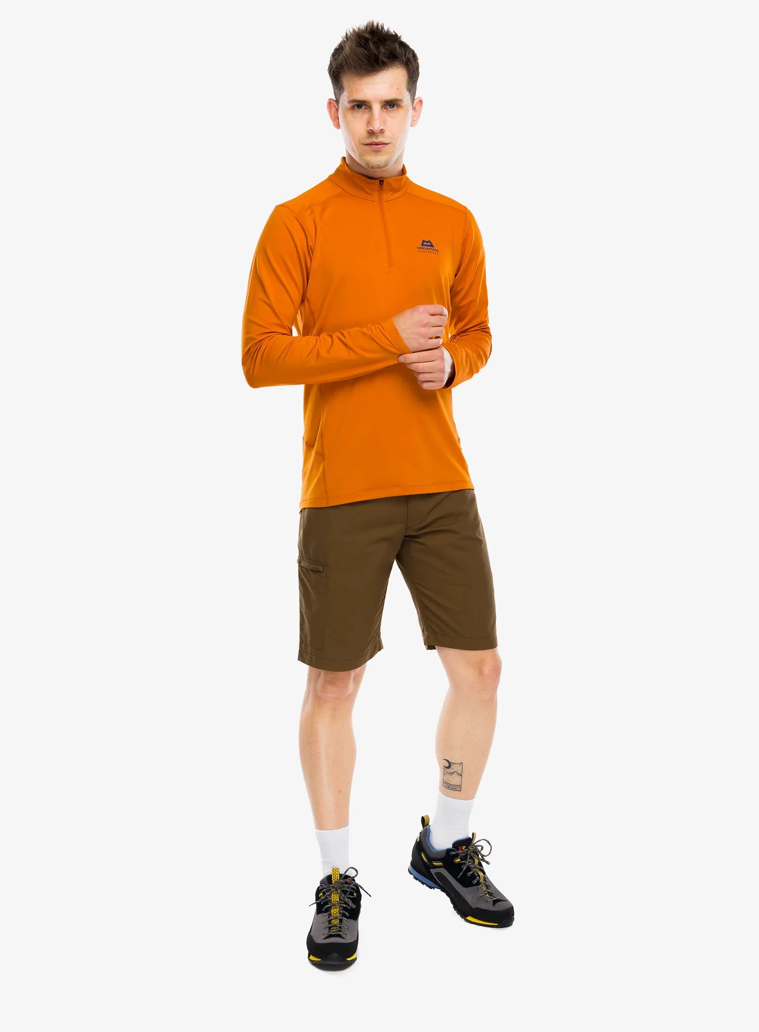 Funkčné tričko Mountain Equipment Cerrig LS Zip-T - rust
