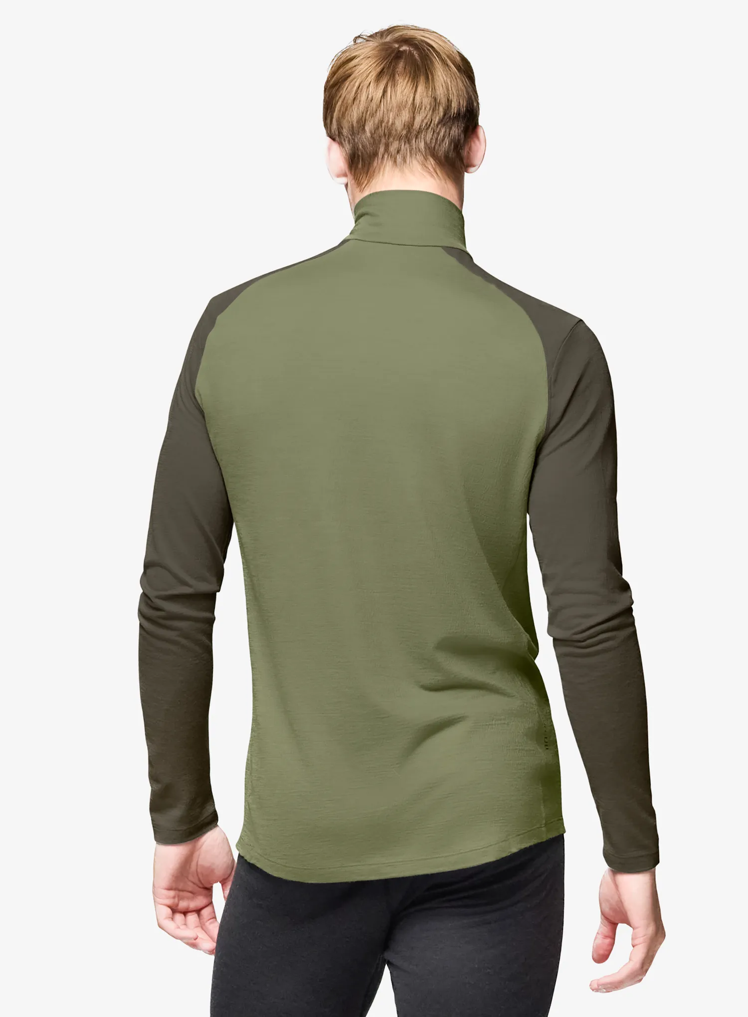 Funkčné tričko Norrona Femund PureUll Zip Neck - loden green