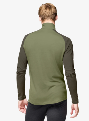 Funkčné tričko Norrona Femund PureUll Zip Neck - loden green