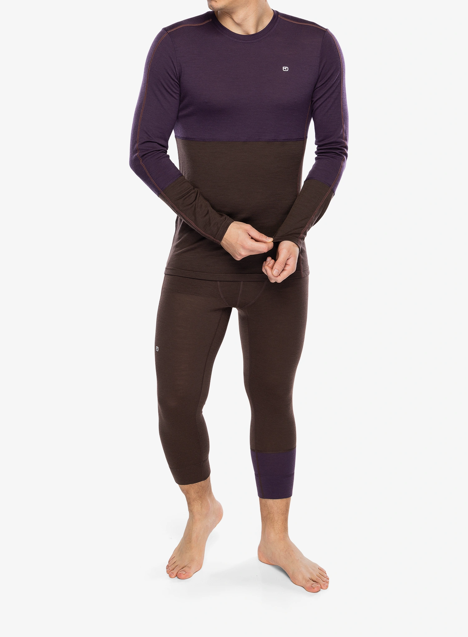 Funkčné tričko Ortovox 185 Rock N Wool Long Sleeve - dark wild berry