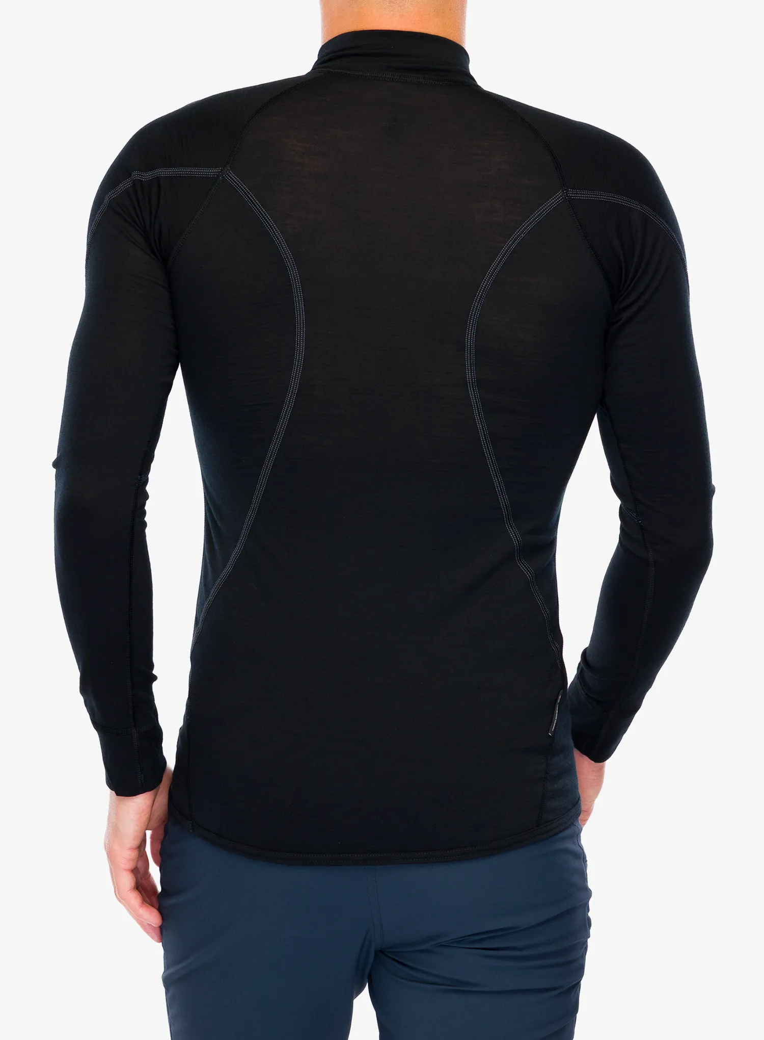 Funkčné tričko Sensor Merino Active Tee LS Zip - black