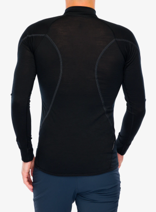 Funkčné tričko Sensor Merino Active Tee LS Zip - black