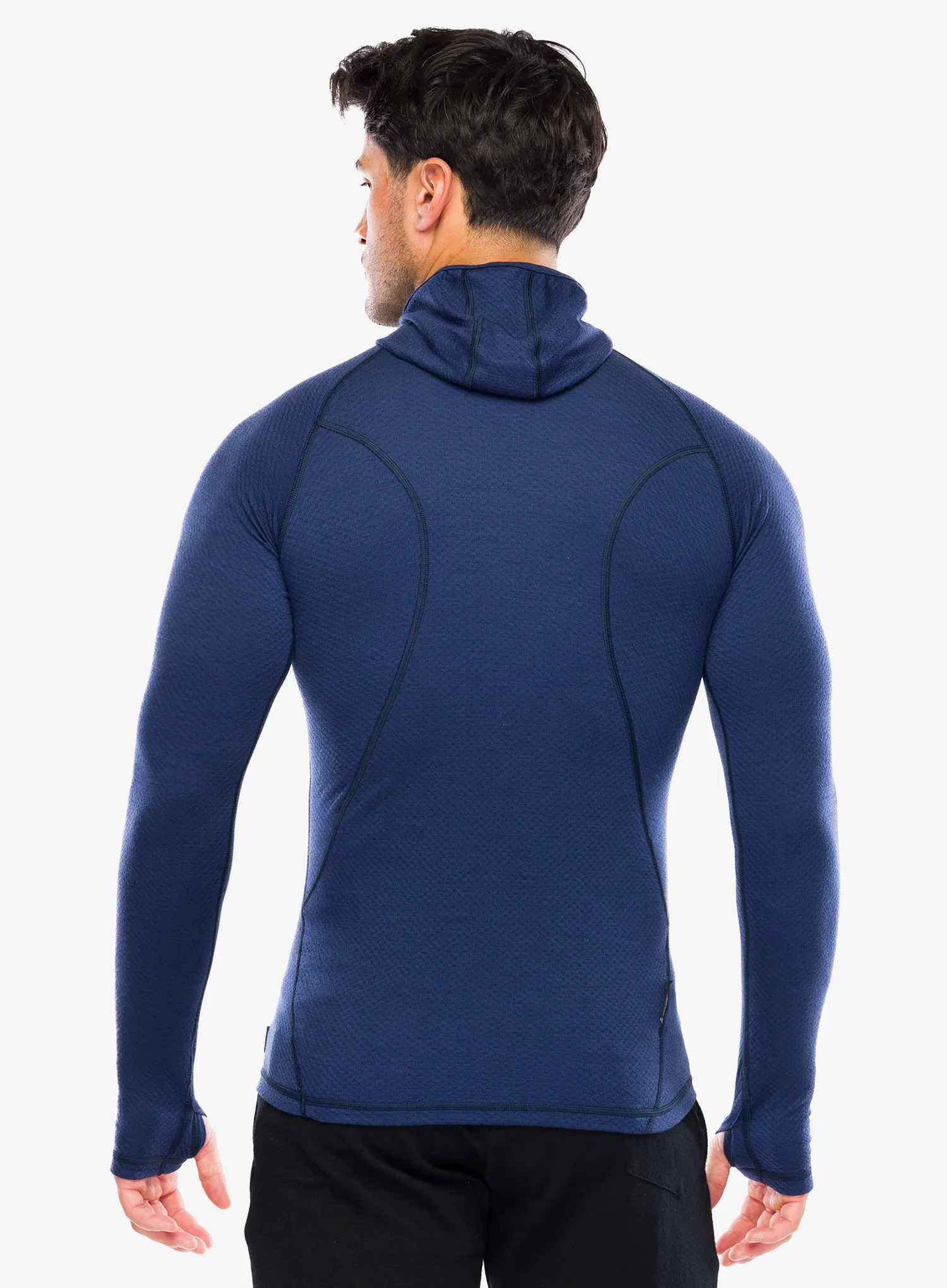 Funkčné tričko Sensor Merino DF Tee L/S Hooded - deep blue