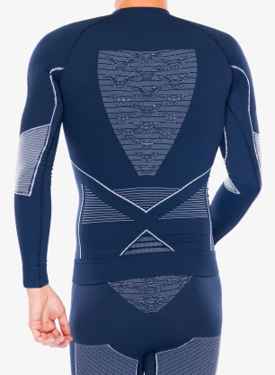 Funkčné tričko X-Bionic Energy Accumulator 4.0 Shirt Round Neck - marine/optical white
