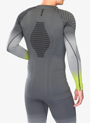Funkčné tričko X-Bionic Invent Fx Shirt LS - rhino grey/l.grey/canary