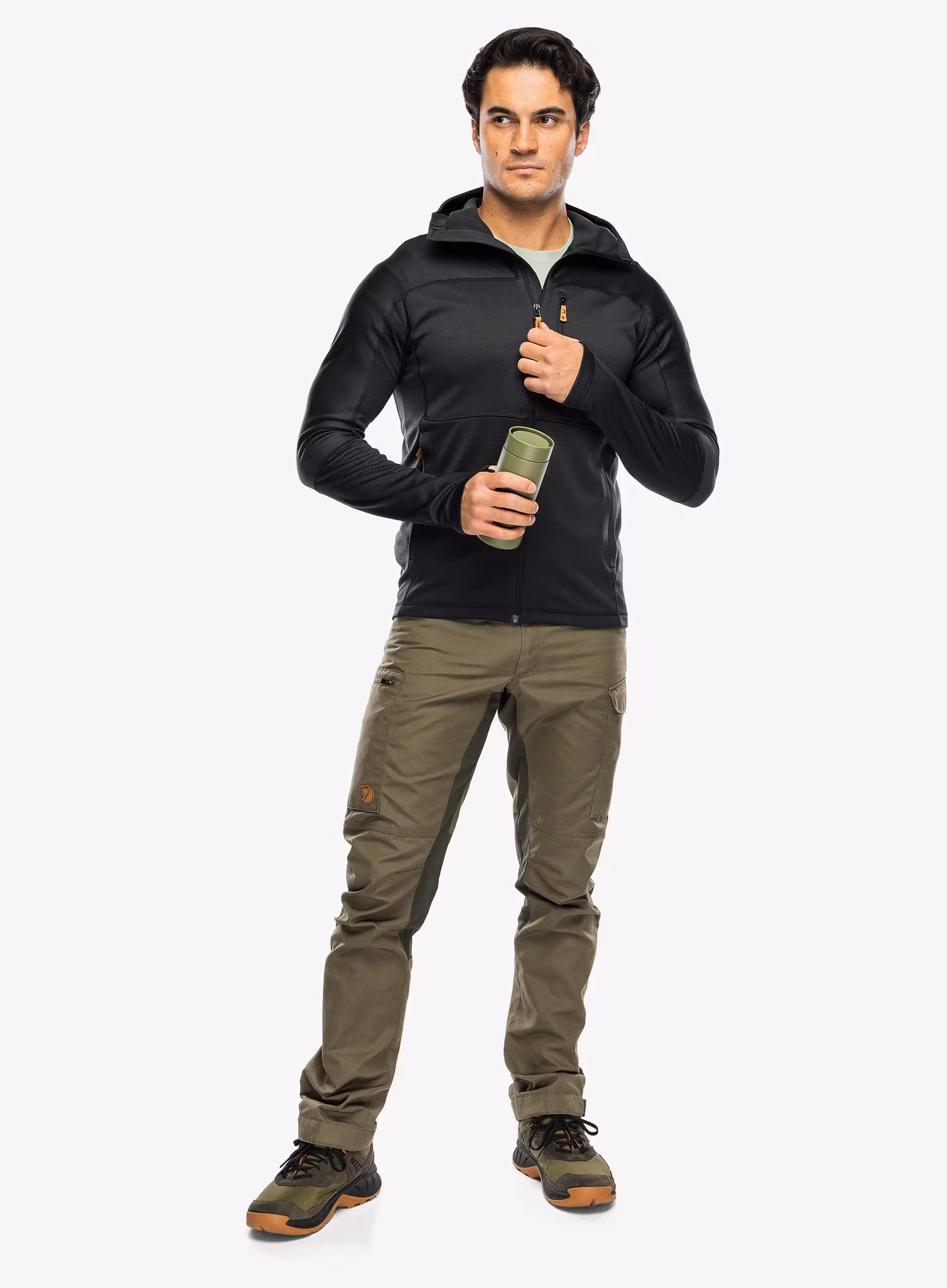 Turistická mikina Fjallraven Abisko Trail Fleece - black