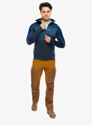 Turistická mikina Fjallraven Abisko Trail Fleece - indigo blue/dark navy