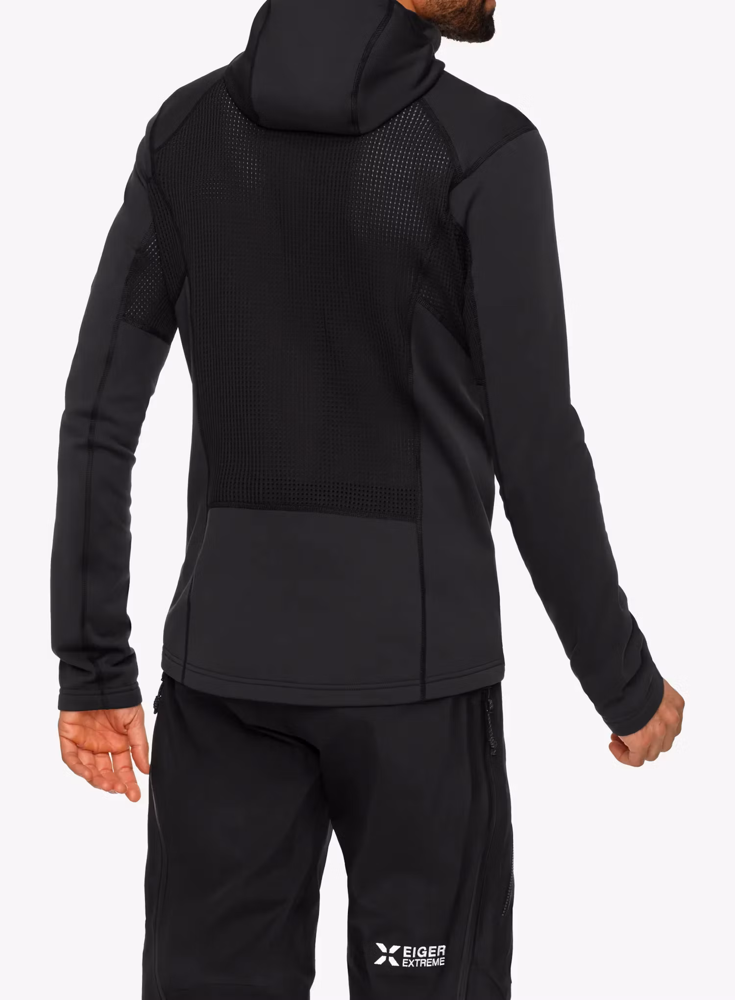 Turistická mikina Mammut Eiger Nordwand Advanced ML Hooded Jacket - black