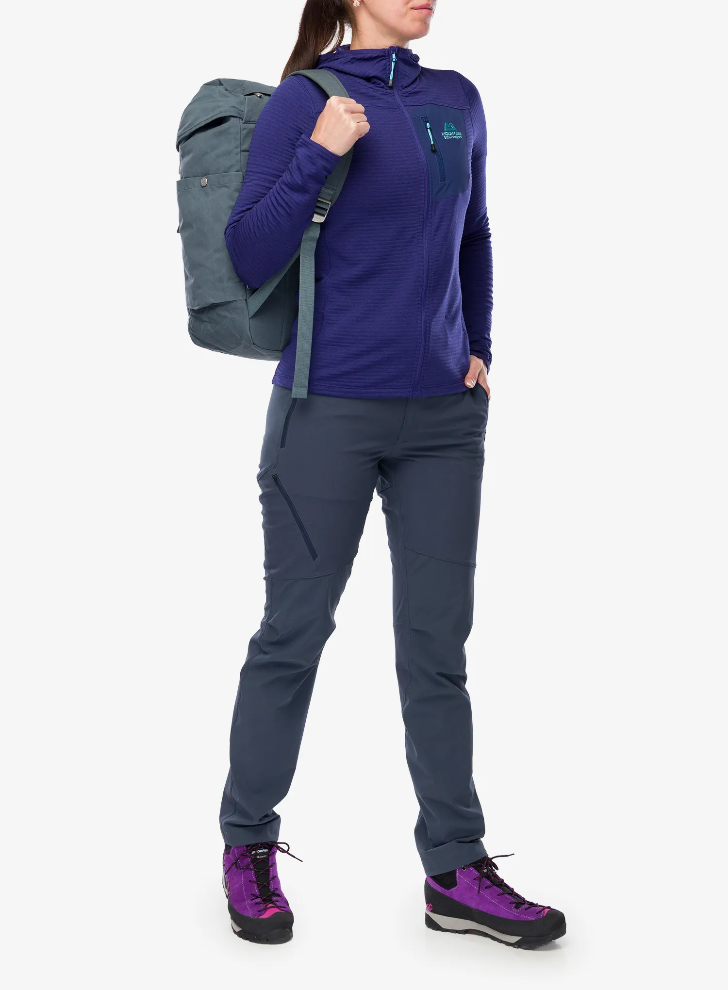 Lezecká mikina dámska Mountain Equipment Lumiko Hooded Jacket - amethyst/medieval