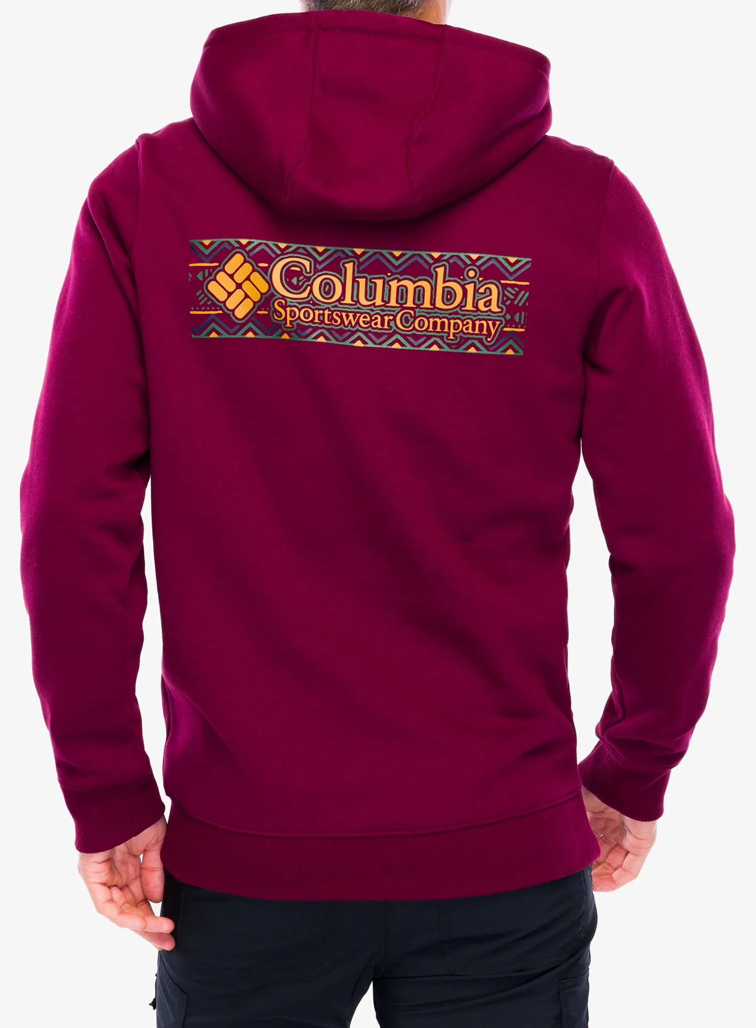 Mikina s kapucňou Columbia Meridian Creek Graphic Hoodie - rich wine branded blanket
