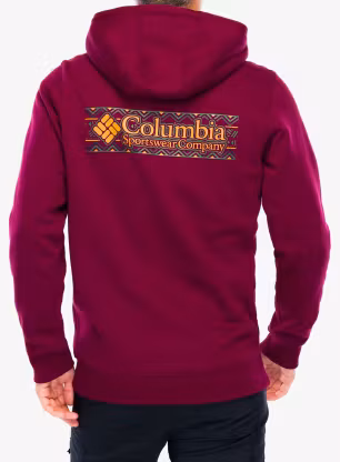Mikina s kapucňou Columbia Meridian Creek Graphic Hoodie - rich wine branded blanket