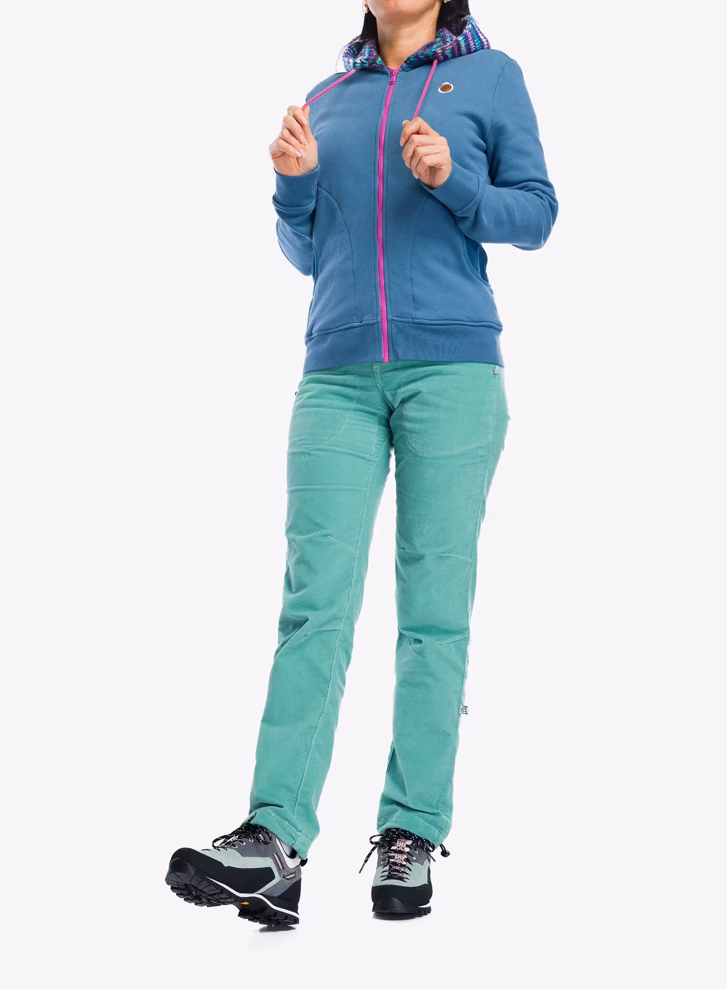 Dámska mikina s kapucňou E9 Bea - steel/blue
