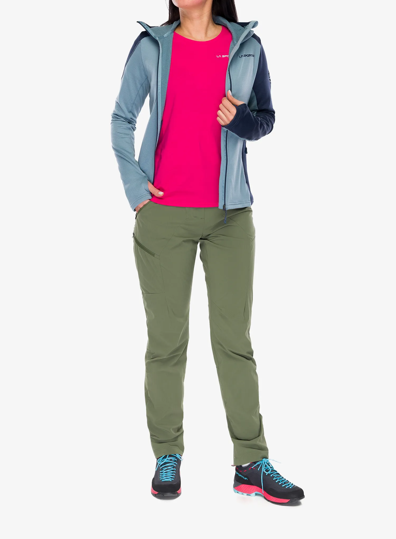 Dámska mikina s kapucňou La Sportiva Chill Thermal Hoody - limestone/night sky