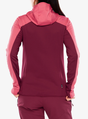 Dámska mikina s kapucňou La Sportiva Cosmic Thermal Hoody - redwood/rosebay