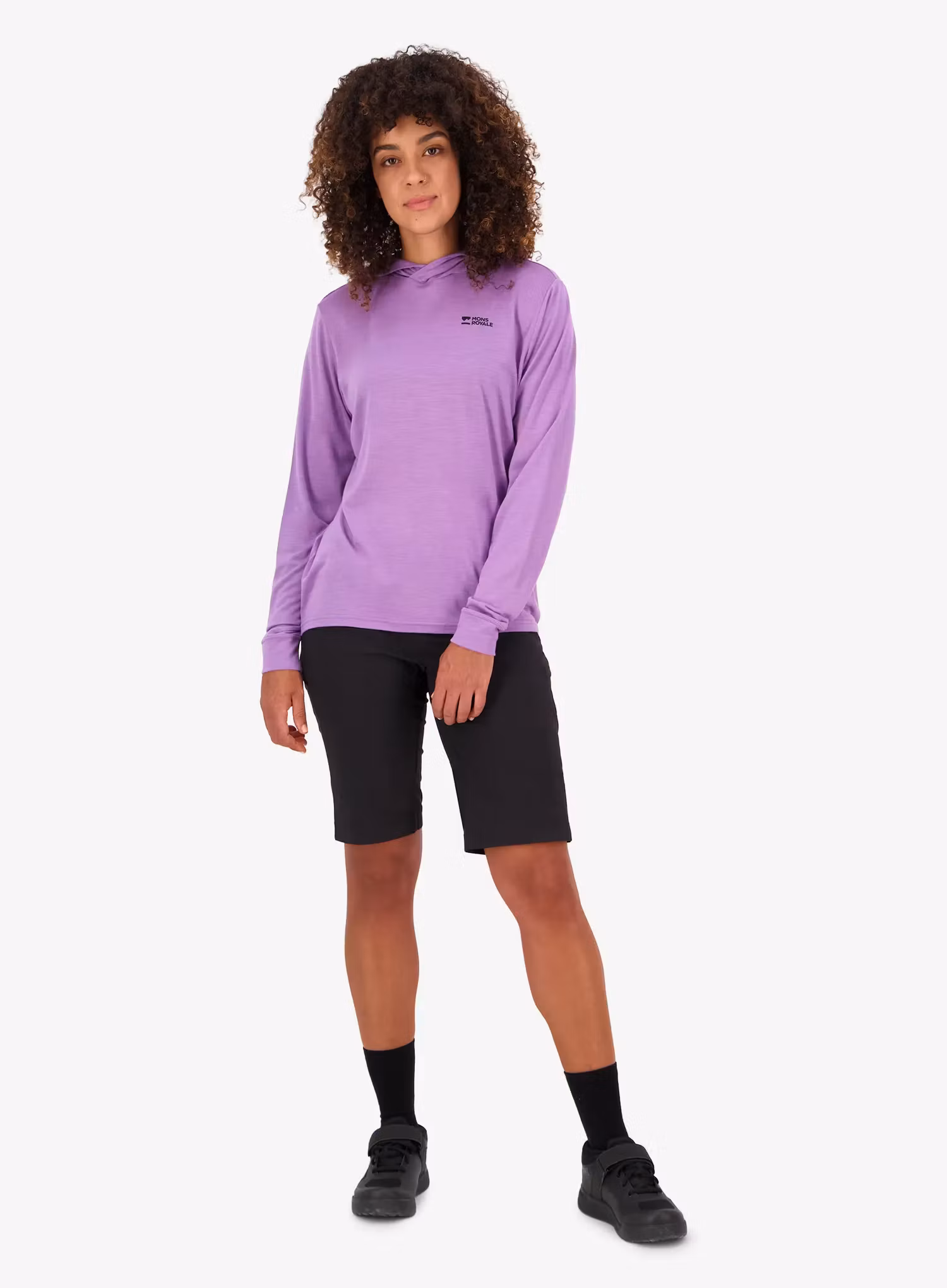 Dámska mikina s kapucňou Mons Royale Pivot Merino Long Sleeve Hood - bloom