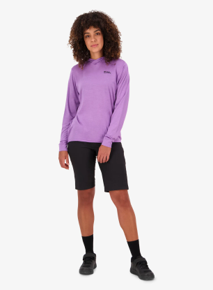 Dámska mikina s kapucňou Mons Royale Pivot Merino Long Sleeve Hood - bloom