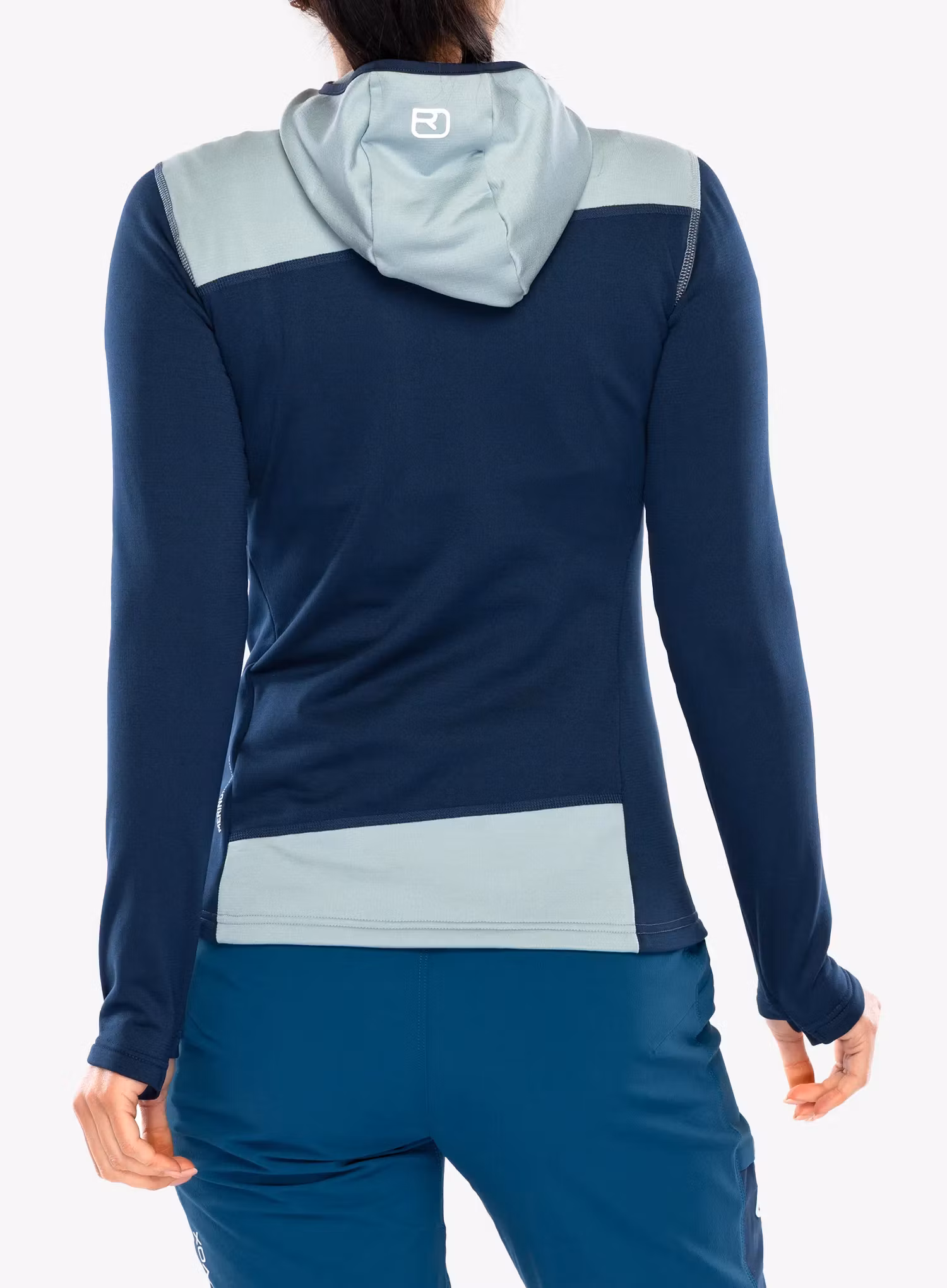 Dámska mikina s kapucňou Ortovox Fleece Light Hoody - deep ocean